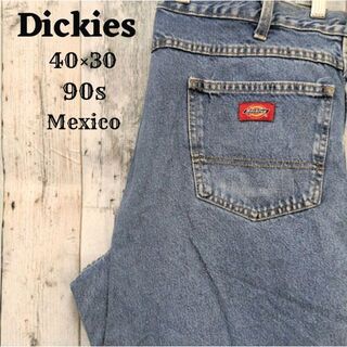 ディッキーズ(Dickies)の90sディッキーズ40×30デニム青ブルーパンツジーンズボトムスメキシコ(ペインターパンツ)