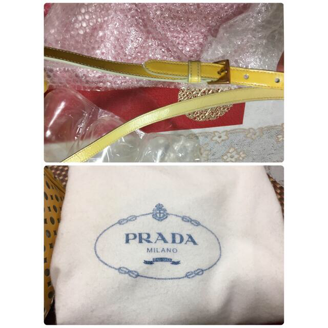 PRADA プラダサフィアーノパンチングレーザー2way ショルダーバッグ