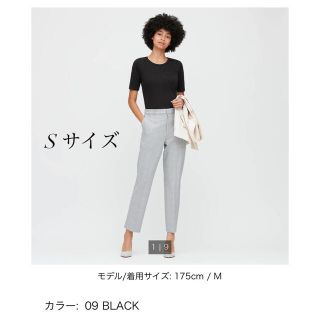 ユニクロ(UNIQLO)のランダムリブクルーネックT（半袖）ブラック/ベージュ/ダークグリーン(Tシャツ(半袖/袖なし))