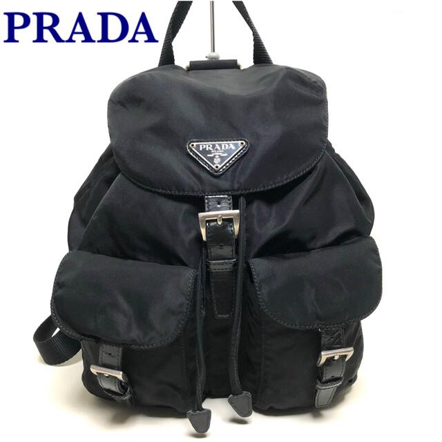 【美品】PRADA プラダ ナイロン リュック バックパック 三角プレート