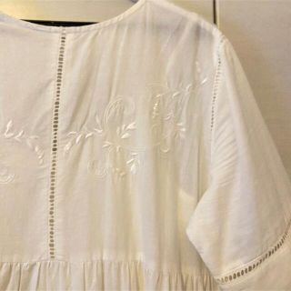 embroidery shoulder open cotton tieredOP