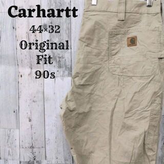 カーハート(carhartt)の希少90sカーハート44×32ペインターパンツボトムス古着ベージュコットン(ペインターパンツ)