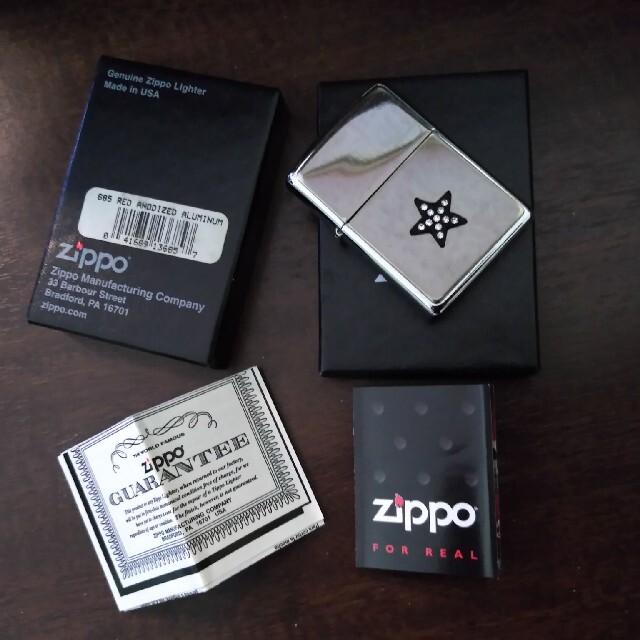 ZIPPO(ジッポー)のジッポ 星プレート 2002年 箱 ギャランティ ZIPPO メンズのファッション小物(タバコグッズ)の商品写真