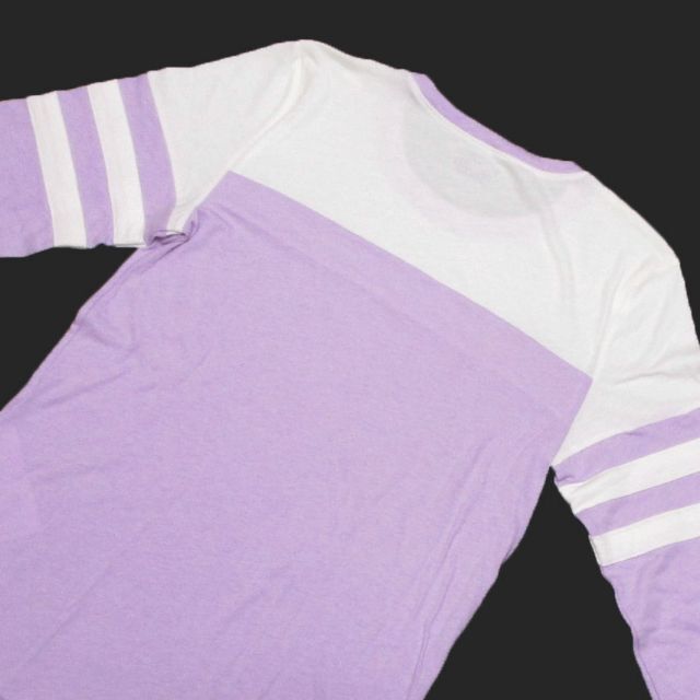 Hollister(ホリスター)の★新品★ホリスター★フットボール長袖Tシャツ(Lavender/White/S) レディースのトップス(Tシャツ(長袖/七分))の商品写真