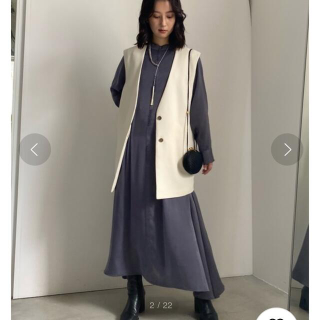 Ameri VINTAGE(アメリヴィンテージ)のAmeri VINTAGE QUEUE BUTTON DRESS レディースのワンピース(ロングワンピース/マキシワンピース)の商品写真