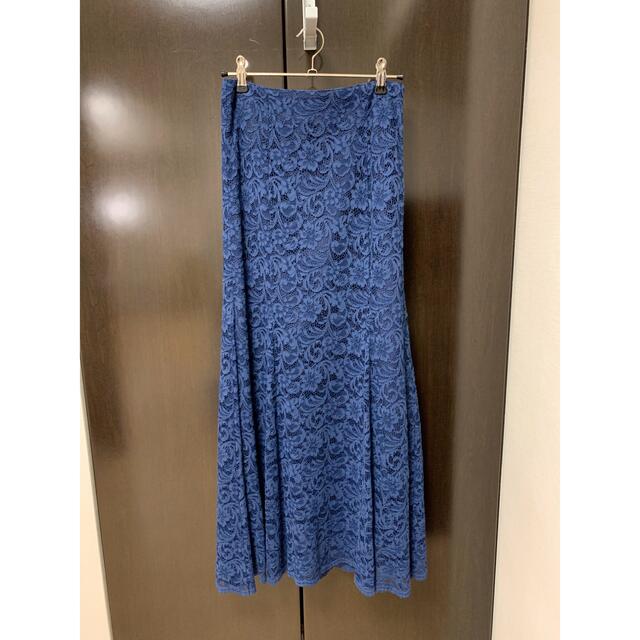 ánuans(アニュアンス)のanuans レースマーメイドスカート BLUE Sサイズ レディースのスカート(ロングスカート)の商品写真