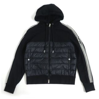 モンクレール(MONCLER)のMONCLER モンクレール ロゴプリント フード付き パーカー(ダウンジャケット)