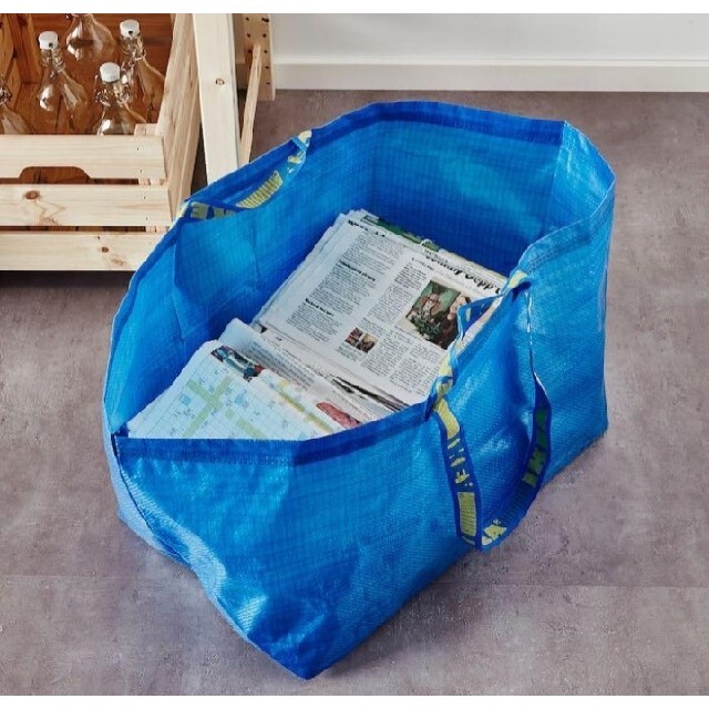 IKEA(イケア)のIKEA フラクタ エコバッグ 買い物バッグ フラクタ 2枚　Lサイズ レディースのバッグ(エコバッグ)の商品写真