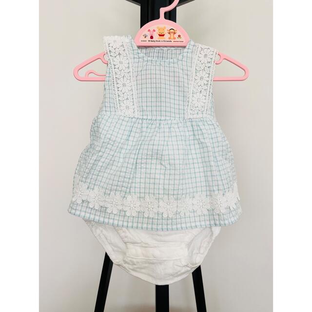 kid’s zoo(キッズズー)のキッズズー 70サイズ 夏物ロンパース 水色 キッズ/ベビー/マタニティのベビー服(~85cm)(ロンパース)の商品写真