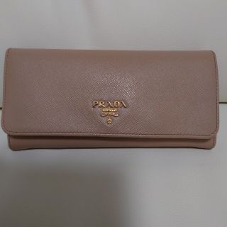 プラダ(PRADA)のPRADA SAFFIANO 長財布 ベージュ 美品(財布)