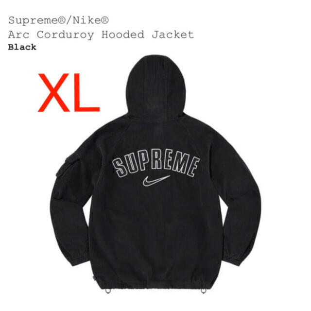 BLACK黒サイズXL購入先Supreme Nike Arc Corduroy Hooded Jacket
