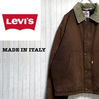 リーバイス(Levi's)のリーバイス　イタリア製　ダックジャケット　ジップアップ　襟コーデュロイ　M(ブルゾン)