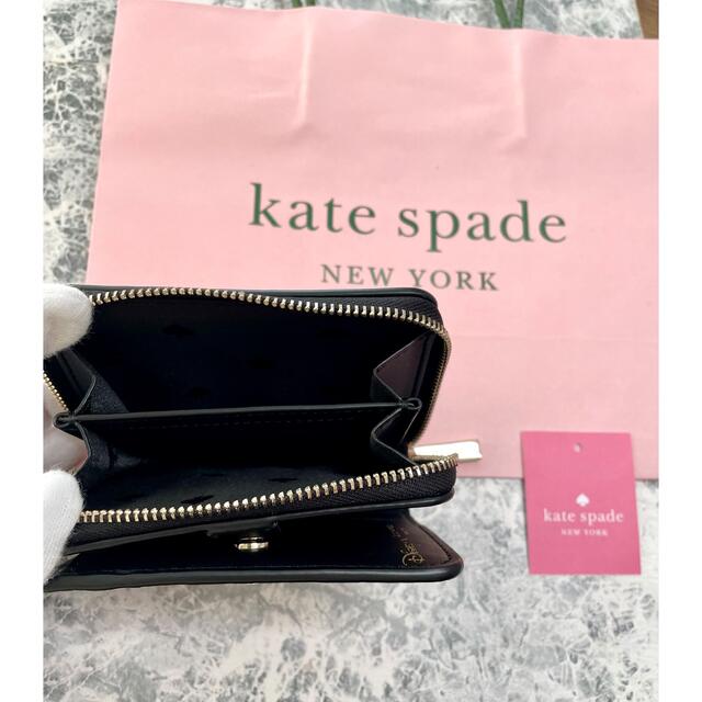 新品　kate spade　財布　ミニー　黒　レザー　折財布　ディズニー