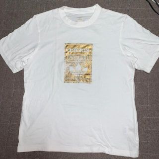 アディダス(adidas)のアディダス　ゴールドロゴTシャツ　サイズO レア　金ロゴ(Tシャツ/カットソー(半袖/袖なし))