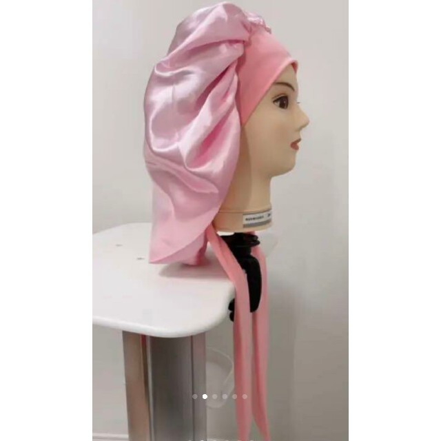 ナイトキャップ　ビックサイズ　ロングヘア用　シルク コスメ/美容のヘアケア/スタイリング(ヘアケア)の商品写真