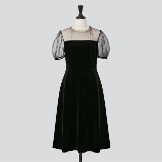 フォクシー(FOXEY) ひざ丈ワンピース(レディース)(チュール)の通販