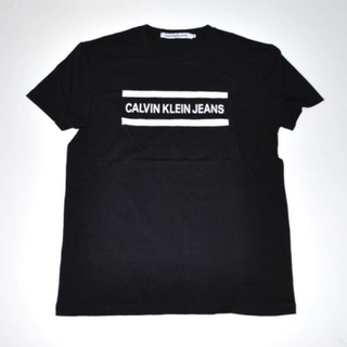カルバンクライン(Calvin Klein)のCALVIN KLEIN カルバンクライン プリントTシャツ 黒 M  新古(Tシャツ/カットソー(半袖/袖なし))