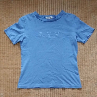 アーヴェヴェ(a.v.v)の青　a.v.v　Tシャツ　Mサイズ　レディース(Tシャツ(半袖/袖なし))