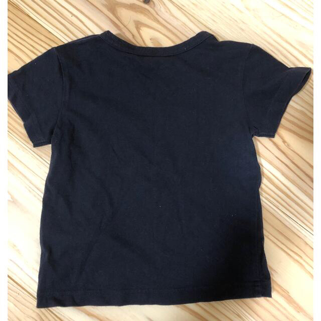 MUJI (無印良品)(ムジルシリョウヒン)の黒　Tシャツ　半袖　80 キッズ/ベビー/マタニティのベビー服(~85cm)(Ｔシャツ)の商品写真