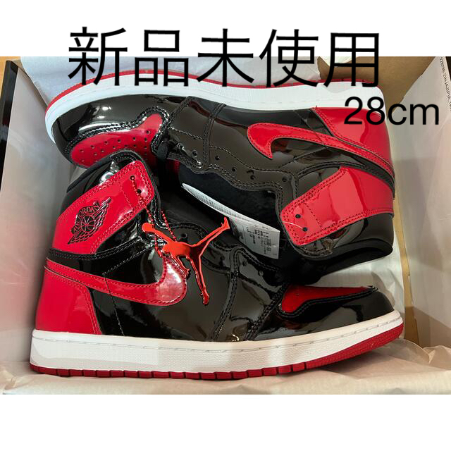 Nike AJ1 High OG Patent Bred 28cm