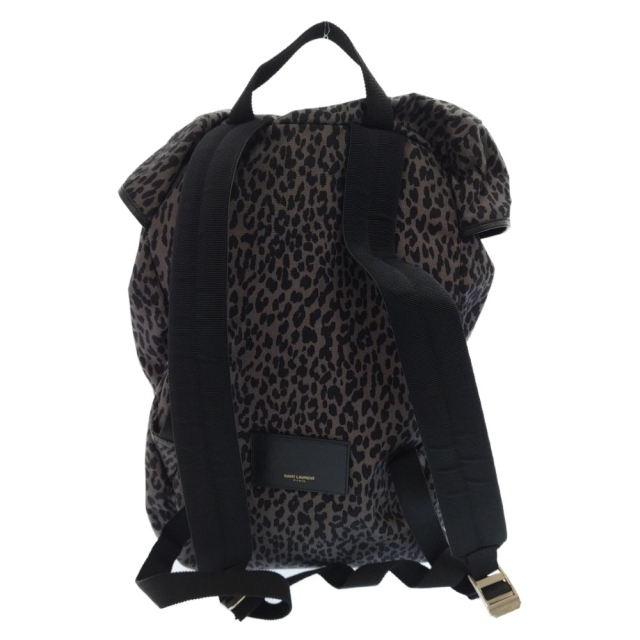 SAINT LAURENT PARIS サンローランパリ BABY CAT CANVAS BACKPACK PLB342609 ベイビーキャットキャンバスバックパック 総柄リュックサック 1