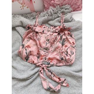 ザラ(ZARA)のボタニカルキャミソール♡花柄 春夏レディース タンクトップ ZARA H&M (キャミソール)