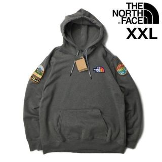 ザノースフェイス(THE NORTH FACE)のノースフェイス パーカー US限定 ロゴパッチ付き(XXL)グレー 181130(パーカー)