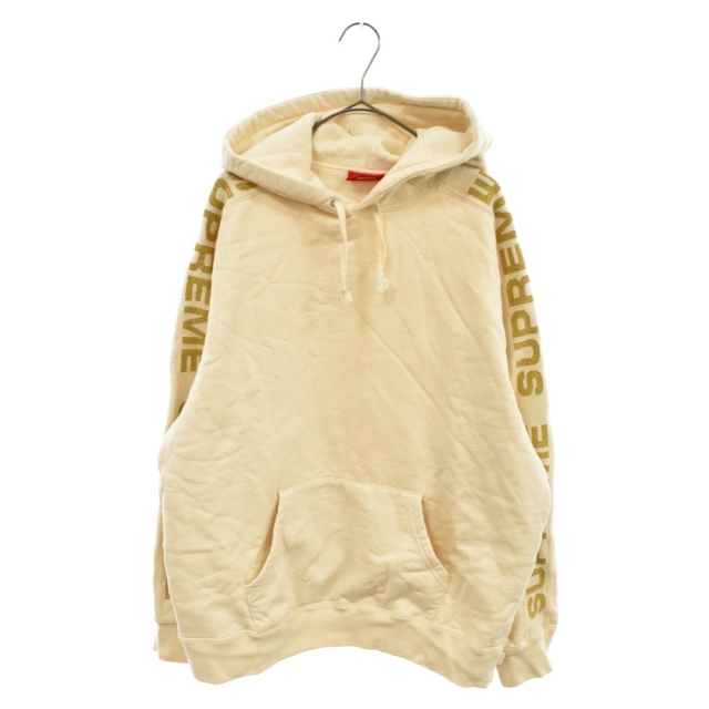 SUPREME シュプリーム 20SS Metallic Rib Hooded Sweatshirt Natural メタリックリブフーデッドスウェットシャツ プルオーバーパーカー ナチュラル ベージュ