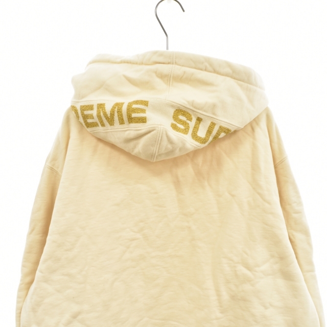 Supreme(シュプリーム)のSUPREME シュプリーム 20SS Metallic Rib Hooded Sweatshirt Natural メタリックリブフーデッドスウェットシャツ プルオーバーパーカー ナチュラル ベージュ メンズのトップス(パーカー)の商品写真