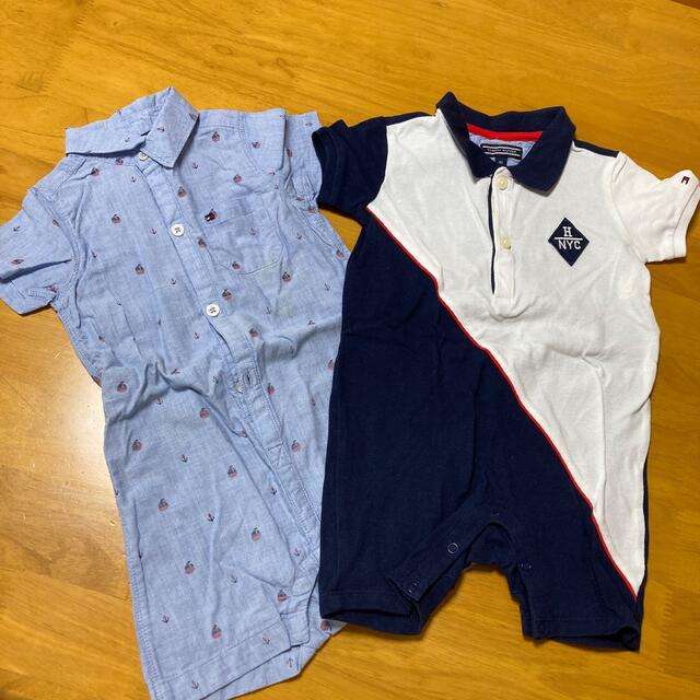 TOMMY HILFIGER(トミーヒルフィガー)のトミーヒルフィガー　ロンパース　半袖　80 キッズ/ベビー/マタニティのベビー服(~85cm)(ロンパース)の商品写真