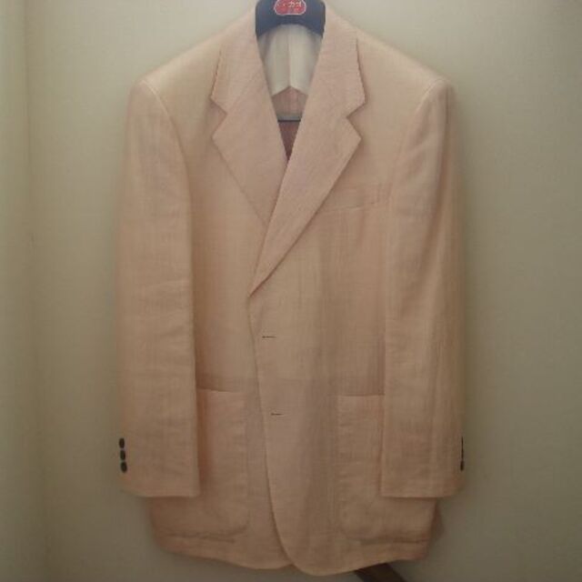 CARVEN 高級　夏用麻ジャケット　１度着用のみの美品　送料込☆薄ピンク送料無料