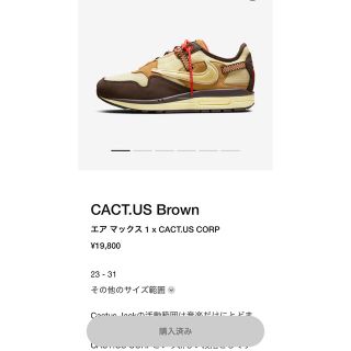 ナイキ(NIKE)のCUCT.US Brown air max 1  cuct.us corp(スニーカー)