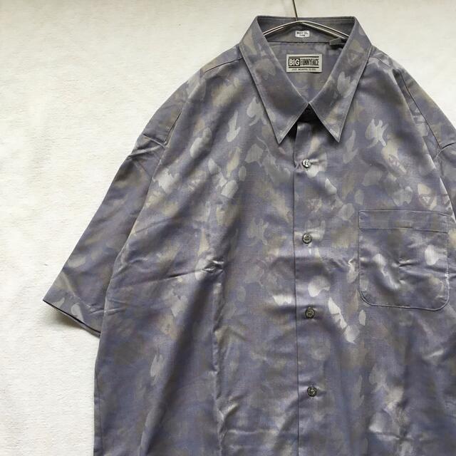 新品 総柄 半袖 シャツ ハイテク新素材 レトロ 大きい 日本製