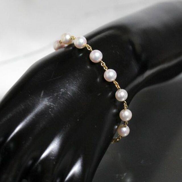 タサキ 田崎真珠 TASAKI アコヤ パール 7mm ブレスレット K18YG-