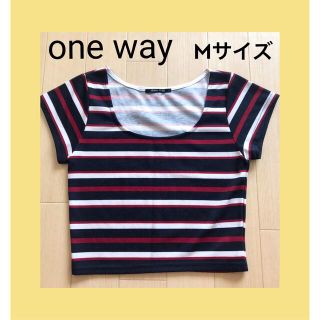 ワンウェイ(one*way)のOneWay 　ワンウェイ　ストライプ　ボーダー Tシャツ 　半袖　トップス　(Tシャツ(半袖/袖なし))