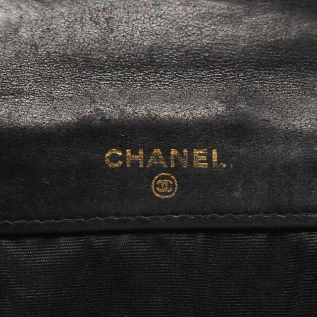 CHANEL(シャネル)のココマーク Wホック財布 二つ折り財布 キャビアスキン ブラック ゴールド金具 レディースのファッション小物(財布)の商品写真