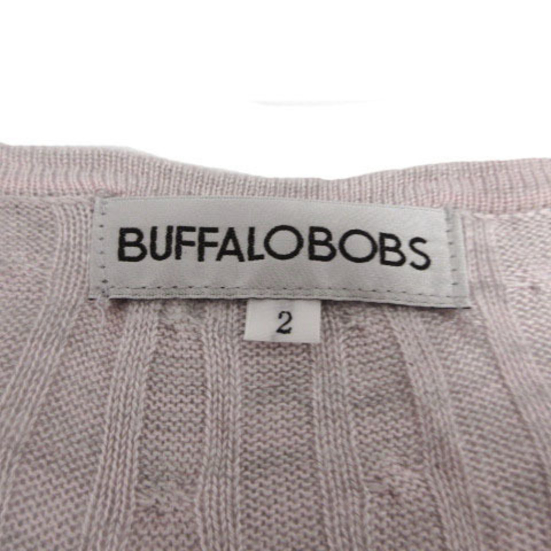 BUFFALO BOBS(バッファローボブス)のBuffalo Bobs ニット ケーブル編み ミックス糸 ピンク グレー 2 メンズのトップス(ニット/セーター)の商品写真