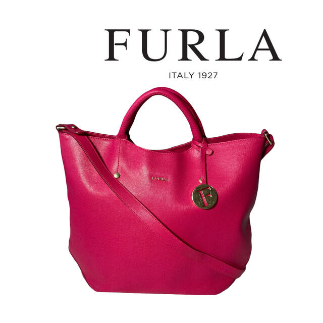 極美品　希少カラー　FURLA フルラ　2way ショルダーバック　A4収納可