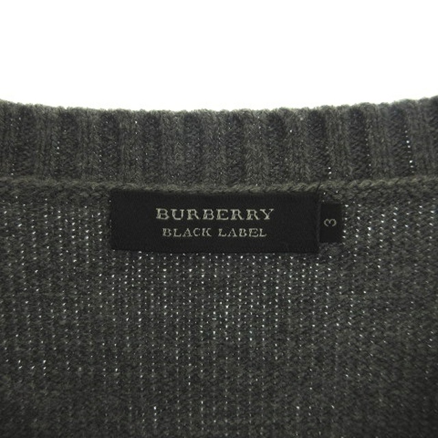 BURBERRY BLACK LABEL(バーバリーブラックレーベル)のバーバリーブラックレーベル ニット セーター 長袖 ホース刺繍 3 L グレー レディースのトップス(ニット/セーター)の商品写真