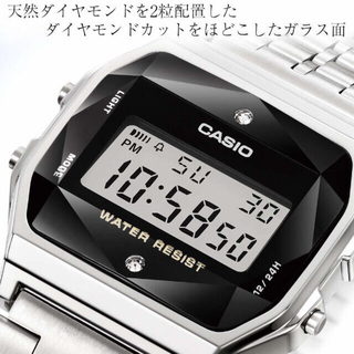 カシオ(CASIO)の【新品未使用】A-159WAD-1  天然ダイヤモンド 付きチープカシオ(腕時計(デジタル))