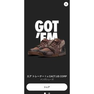 ナイキ(NIKE)のTravis Scott x Nike Air Trainer 1 SP(スニーカー)