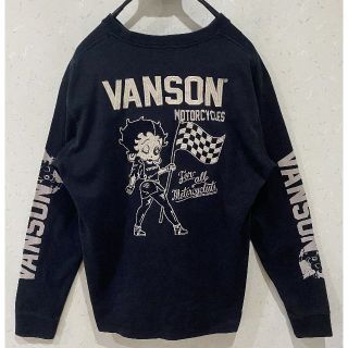 バンソン(VANSON)の＊バンソン ×ベティーちゃん BETTY BOOP 刺繍 長袖Tシャツ L(Tシャツ/カットソー(七分/長袖))