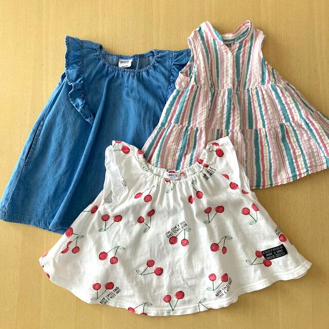 BREEZE(ブリーズ)のmoco様　BREEZE トップス3点セット⭐︎80サイズ キッズ/ベビー/マタニティのベビー服(~85cm)(シャツ/カットソー)の商品写真