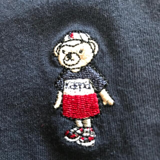 Kaepa(ケイパ)のKaepa ケイパ 七分袖 クマさん ワンポイント刺繍 Tシャツ 古着 レディースのトップス(Tシャツ(長袖/七分))の商品写真