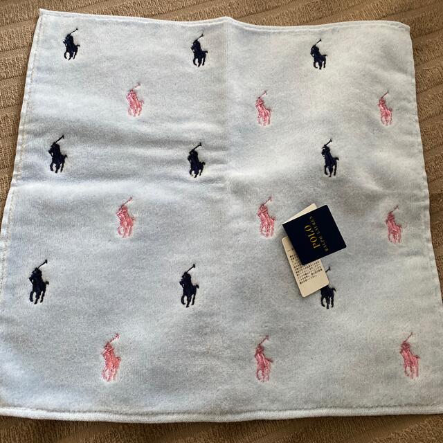 POLO RALPH LAUREN(ポロラルフローレン)のRalph Lauren ラルフローレン　タオルハンカチ　ベビーブルー レディースのファッション小物(ハンカチ)の商品写真