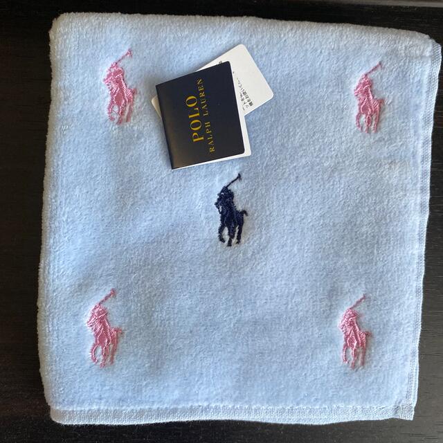 POLO RALPH LAUREN(ポロラルフローレン)のRalph Lauren ラルフローレン　タオルハンカチ　ベビーブルー レディースのファッション小物(ハンカチ)の商品写真