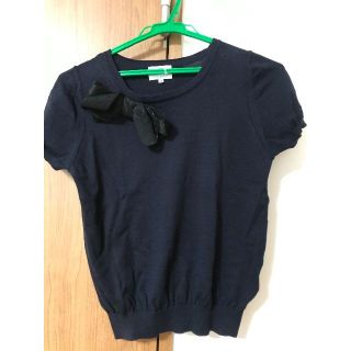 ランバンオンブルー(LANVIN en Bleu)の【値下】 LANVIN on Blue 半袖ニット(ニット/セーター)