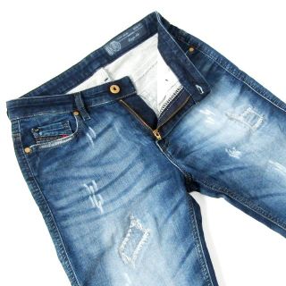 ディーゼル(DIESEL)のディーゼルRizzoNeブルーアイコン▼ジョグデニム▼濃紺▼23▼W約66cm(デニム/ジーンズ)