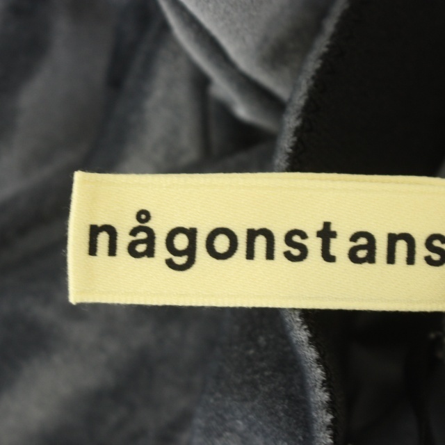 ナゴンスタンス PANAMA カットロングスカート フレア ベロア グレー