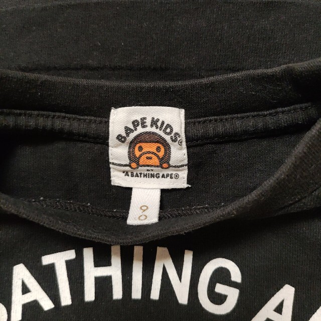 A BATHING APE(アベイシングエイプ)のSTUSSYエイプTシャツBAPE KIDS90cm黒A BATHING APE キッズ/ベビー/マタニティのキッズ服男の子用(90cm~)(Tシャツ/カットソー)の商品写真